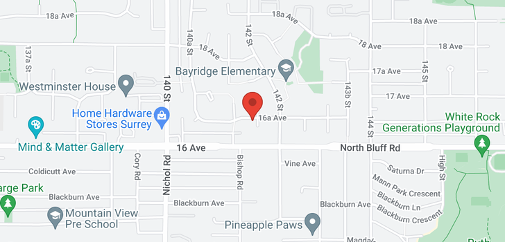 map of 14166 16A AVENUE